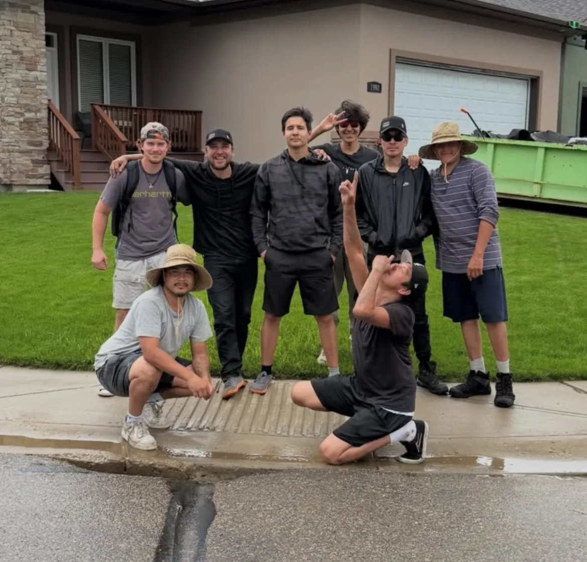 Makan Roofing team after completing a job in Regina